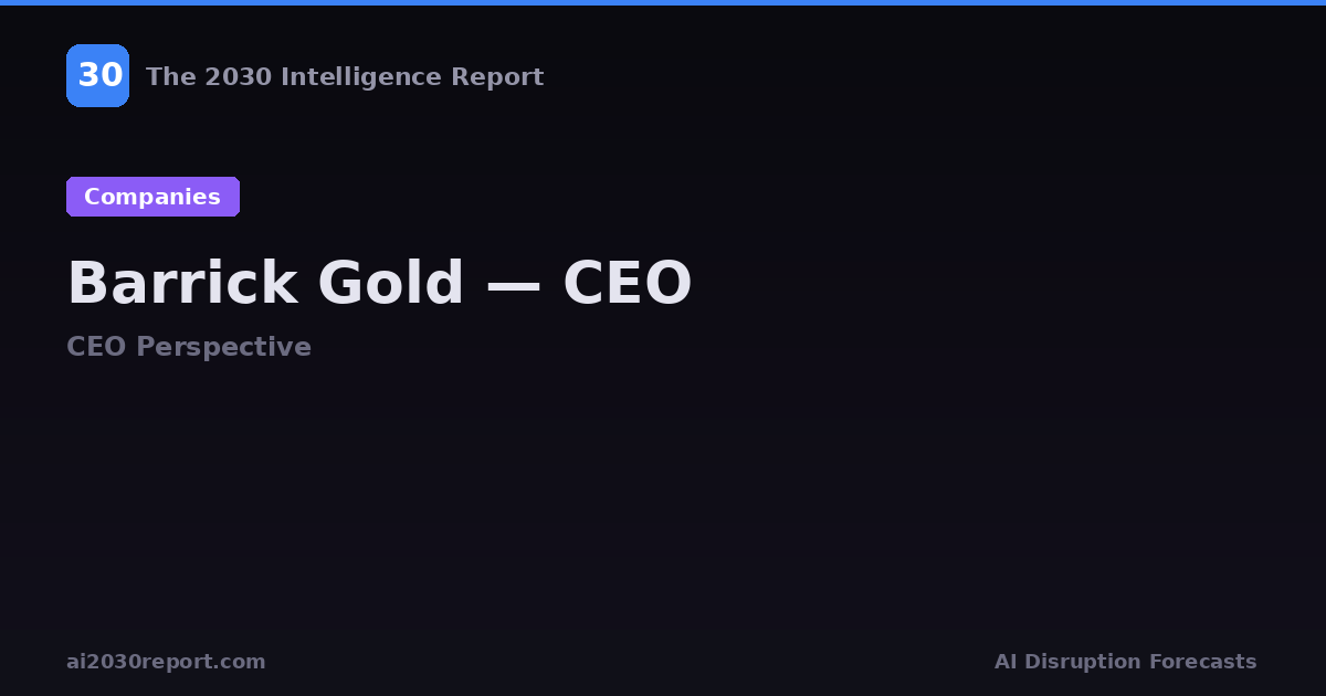 Barrick Gold AI 2030: CEO Analysis | Lead the Shift